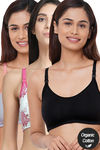 Inner Sense Organic Anti Microbial Soft Nursing Bra (Pack Of 3) - Multicolor — thumbnail 1