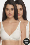 InnerSense Organic Anti Microbial Sleeping / Feeding Bra (Pack Of 2) - White — thumbnail 1