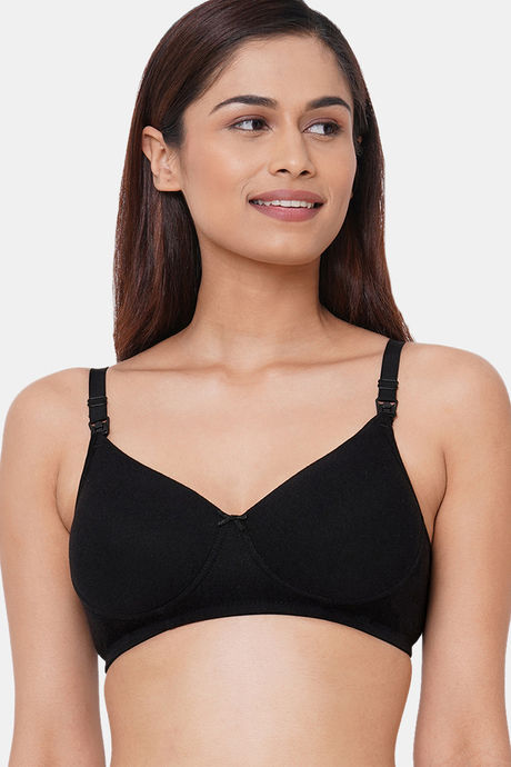InnerSense Organic Anti Microbial Padded Nonwired Feeding Bra - Black — image 2