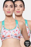 InnerSense Organic Cotton Anti Microbial Medium Impact Sports Bra (Pack Of 2) - Pink — thumbnail 1