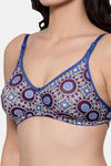 InnerSense Organic Cotton Anti Microbial Backless Non-Padded Seamless Bra - Blue — thumbnail 4