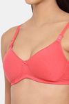 InnerSense Organic Cotton Anti Microbial Padded T-Shirt Bra - Pink — thumbnail 3