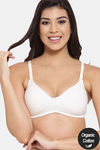 InnerSense Organic Cotton Anti Microbial Padded T-Shirt Bra - White — thumbnail 1