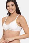 InnerSense Organic Cotton Anti Microbial Padded T-Shirt Bra - White — thumbnail 2