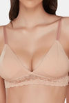 InnerSense Organic Cotton Anti Microbial Non Wired Triangular Lace Band Bralette (Pack Of 3) - Multicolor — thumbnail 7