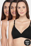 InnerSense Organic Cotton Anti Microbial Seamless Triangular Bra With Supportive Stitch (Pack Of 3) - Multicolor — thumbnail 1
