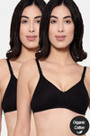 InnerSense Organic Cotton Anti Microbial Backless Non-Padded Seamless Bra (Pack Of 2) - Black — thumbnail 1