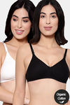 InnerSense Organic Cotton Anti Microbial Backless Non-Padded Seamless Bra (Pack Of 2) - Multicolor — thumbnail 1