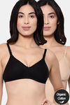InnerSense Organic Cotton Anti Microbial Backless Non-Padded Seamless Bra (Pack Of 2) - Multicolor — thumbnail 1