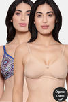 InnerSense Organic Cotton Anti Microbial Backless Non-Padded Seamless Bra (Pack Of 2) - Multicolor — thumbnail 1