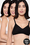 InnerSense Organic Cotton Anti Microbial Backless Non-Padded Seamless Bra ( Pack Of 3) - Multicolor — thumbnail 1