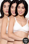 InnerSense Organic Cotton Anti Microbial Backless Non-Padded Seamless Bra ( Pack Of 3) - Multicolor — thumbnail 1