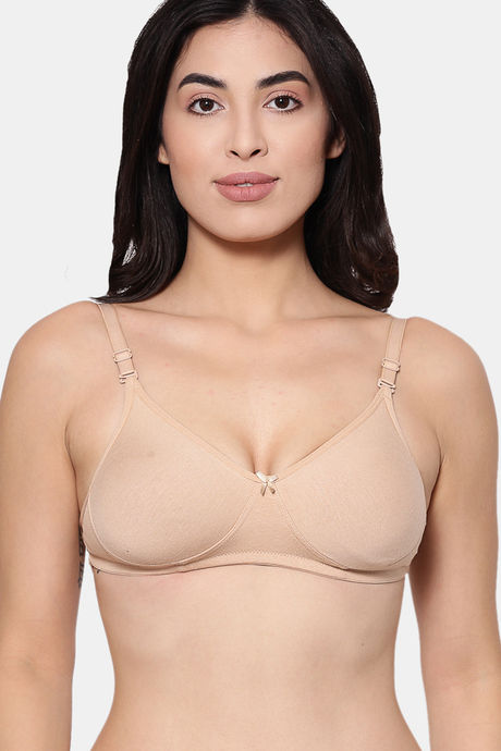 InnerSense Organic Cotton Anti Microbial Backless Non-Padded Seamless Bra (Pack Of 3) - Multicolor — image 4
