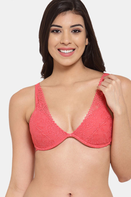 InnerSense Organic Cotton Anti Microbial Laced Cushioned Padded Underwired Bra (Pack Of 3) - Multicolor — image 4