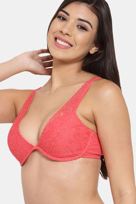 InnerSense Organic Cotton Anti Microbial Laced Cushioned Padded Underwired Bra (Pack Of 3) - Multicolor — image 6