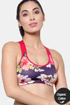 InnerSense Organic Cotton Anti Microbial Medium Impact Sports Bra - Purple — thumbnail 1