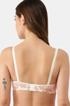 InnerSense Bamboo Cotton Padded Non-Wired Full Coverage Maternity / Nursing Bra - Carrot Print — thumbnail 3