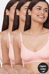 InnerSense Double Layered Non Wired Full Coverage Maternity / Nursing Bra (Pack of 3) - Multicolor — thumbnail 1