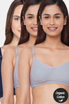 InnerSense Double Layered Non Wired Full Coverage Maternity / Nursing Bra (Pack of 3) - Multicolor — thumbnail 1