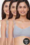 InnerSense Double Layered Non Wired Full Coverage Maternity / Nursing Bra (Pack of 3) - Multicolor — thumbnail 1