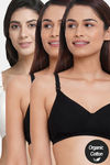 InnerSense Padded Non-Wired Full Coverage Maternity / Nursing Bra (Pack of 3) - Multicolor — thumbnail 1