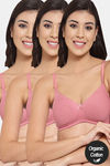 InnerSense Padded Non Wired Full Coverage T-Shirt Bra (Pack of 3) - Multicolor — thumbnail 1
