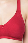 InnerSense Double Layered Non Wired Full Coverage T-Shirt Bra - Maroon — thumbnail 5