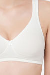InnerSense Double Layered Non Wired Full Coverage T-Shirt Bra - Milky White — thumbnail 5