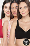 InnerSense Double Layered Non Wired Full Coverage T-Shirt Bra (Pack of 3) - Multicolor — thumbnail 1