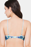 InnerSense Padded Non Wired 3/4Th Coverage Cage Bra - Green Print — thumbnail 2