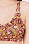 InnerSense Double Layered Non-Wired Full Coverage Minimiser Bra - Red Print — thumbnail 5