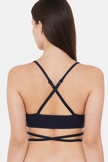 InnerSense Padded Non Wired Medium Coverage Halter Bra - Navy — image 2