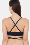 InnerSense Padded Non Wired Medium Coverage Halter Bra - Navy — thumbnail 2