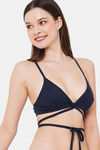 InnerSense Padded Non Wired Medium Coverage Halter Bra - Navy — thumbnail 3