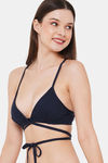 InnerSense Padded Non Wired Medium Coverage Halter Bra - Navy — thumbnail 4