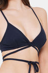 InnerSense Padded Non Wired Medium Coverage Halter Bra - Navy — thumbnail 5