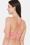 InnerSense Padded Non Wired Medium Coverage Halter Bra - Peach — thumbnail 2
