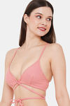 InnerSense Padded Non Wired Medium Coverage Halter Bra - Peach — thumbnail 3