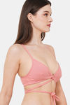 InnerSense Padded Non Wired Medium Coverage Halter Bra - Peach — thumbnail 4