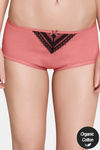 InnerSense Medium Rise Full Coverage Boyshort - Coral — thumbnail 1