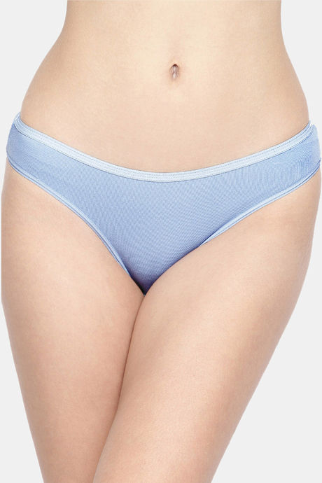 InnerSense Anti Microbial Medium Rise Full Coverage Bikini Panty (Pack of 2) - Skin Sky Blue — image 2
