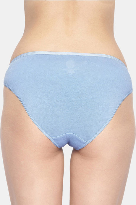InnerSense Anti Microbial Medium Rise Full Coverage Bikini Panty (Pack of 2) - Skin Sky Blue — image 3
