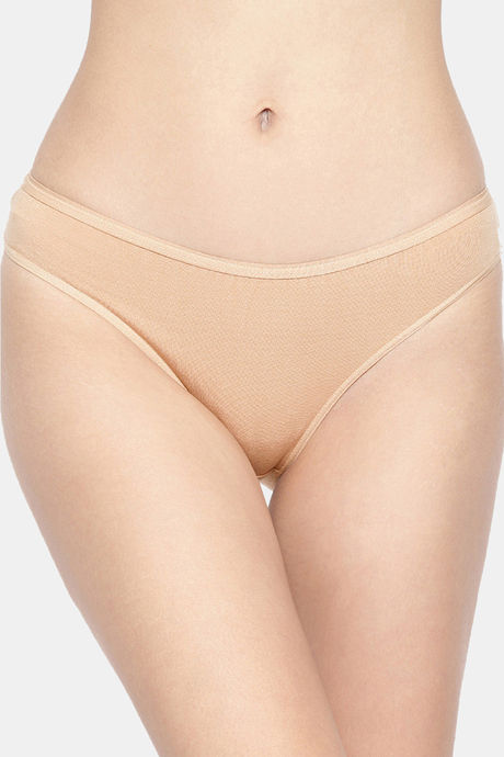 InnerSense Anti Microbial Medium Rise Full Coverage Bikini Panty (Pack of 2) - Skin Sky Blue — image 4