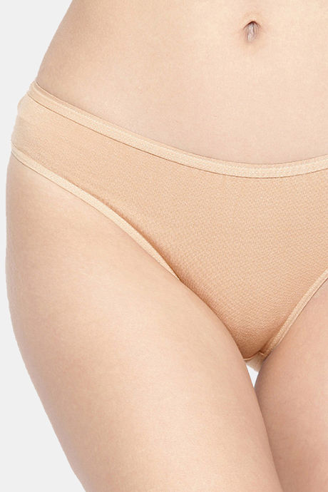 InnerSense Anti Microbial Medium Rise Full Coverage Bikini Panty (Pack of 2) - Skin Skin — image 5