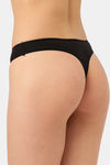 InnerSense Anti Microbial Medium Rise Thong (Pack of 2) - Black — thumbnail 3