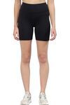 Inner Sense Recycled Polyester High Waist Sports Shorts - Black — thumbnail 1
