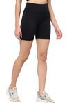 Inner Sense Recycled Polyester High Waist Sports Shorts - Black — thumbnail 3