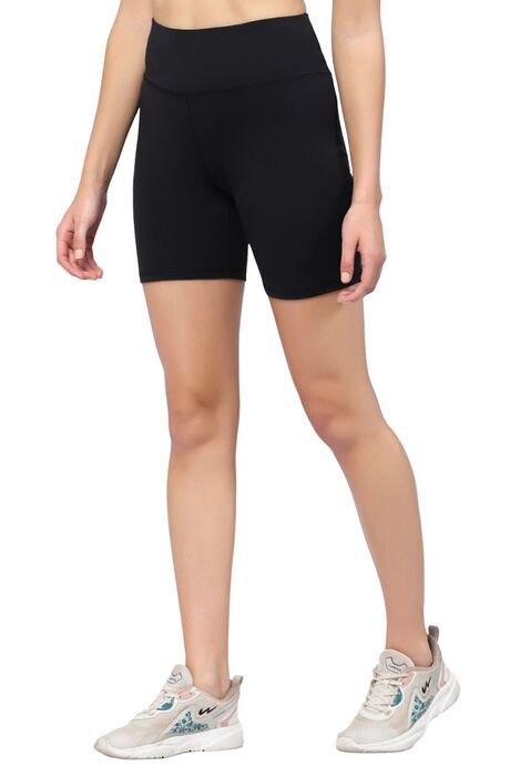 Inner Sense Recycled Polyester High Waist Sports Shorts - Black — image 4
