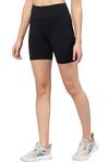 Inner Sense Recycled Polyester High Waist Sports Shorts - Black — thumbnail 4