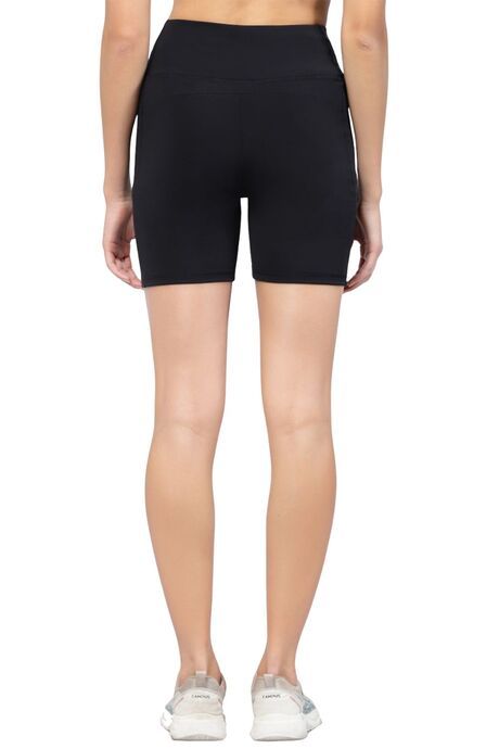 Inner Sense Recycled Polyester High Waist Sports Shorts - Black — image 5